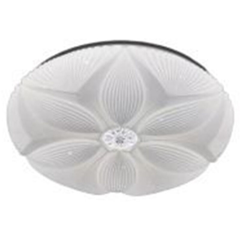 foto del prodotto trade shop traesio plafoniera led soffitto decoro fiore 45w bianco lampada luce fredda 6500k ip20 71771 