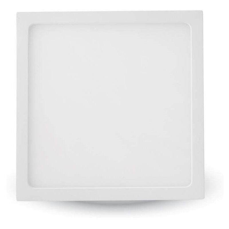 foto del prodotto trade shop traesio plafoniera led tonda o quadrata da superficie pannello da 25w caldo freddo natur bianco caldo quadrato 