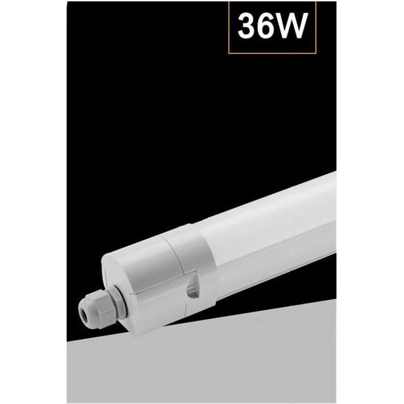 foto del prodotto trade shop traesio plafoniera neon esterno a led 36 w 120 cm impermeabile ip65 luce fredda yl20 36w 