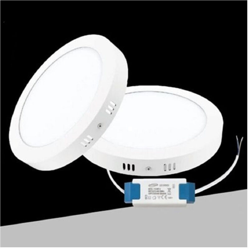 foto del prodotto trade shop traesio plafoniera pannello led 6w cct 3 colorazione luce fredda calda naturale p120b t3c 