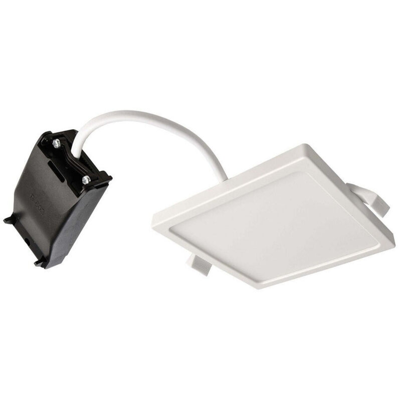 foto del prodotto trade shop traesio plafoniera quadrata faretto incasso led 7w luce calda lampada soffitto corridoio 