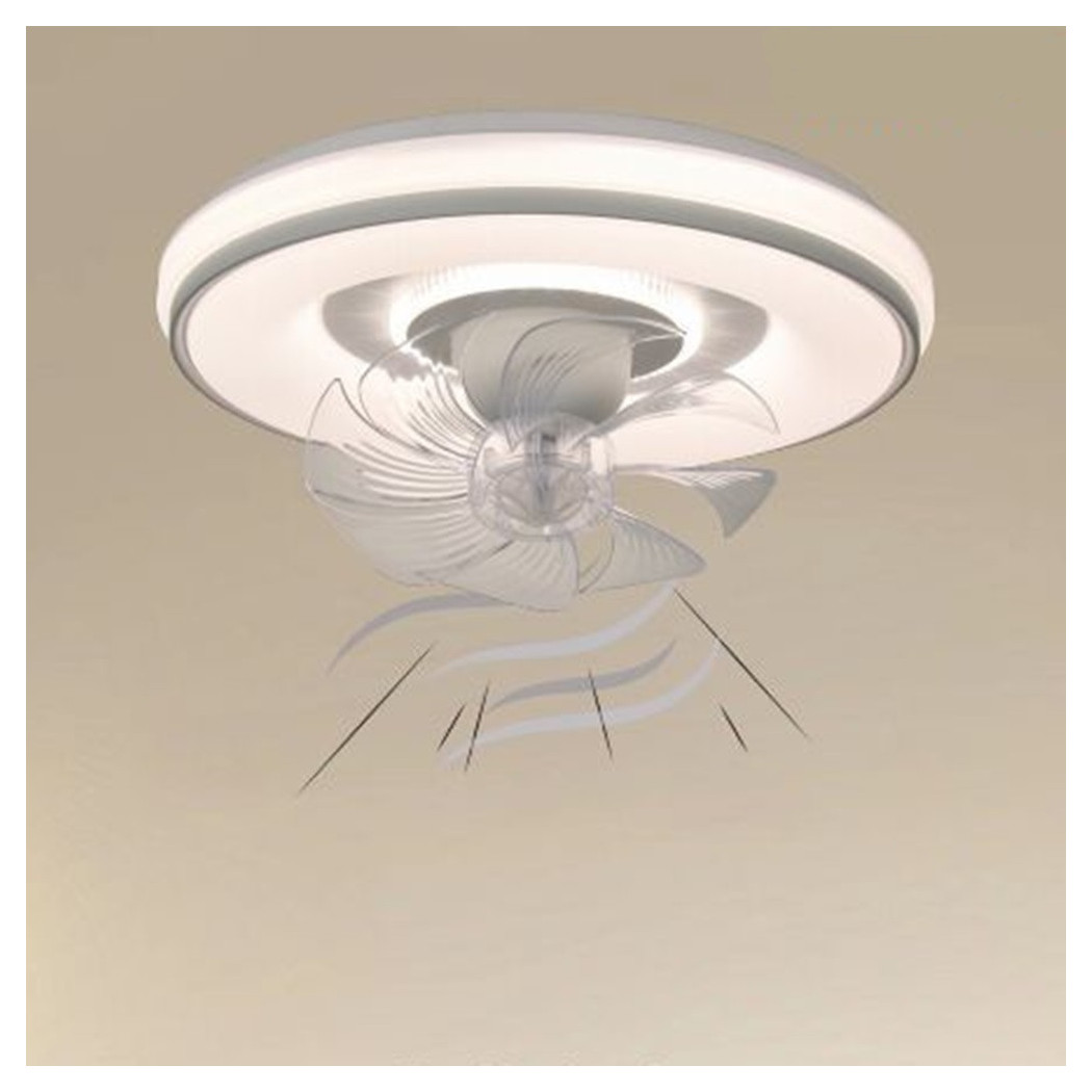 foto del prodotto trade shop traesio plafoniera soffitto con ventola lampada ventilatore luce led 3200k 6500k ip20 33245 