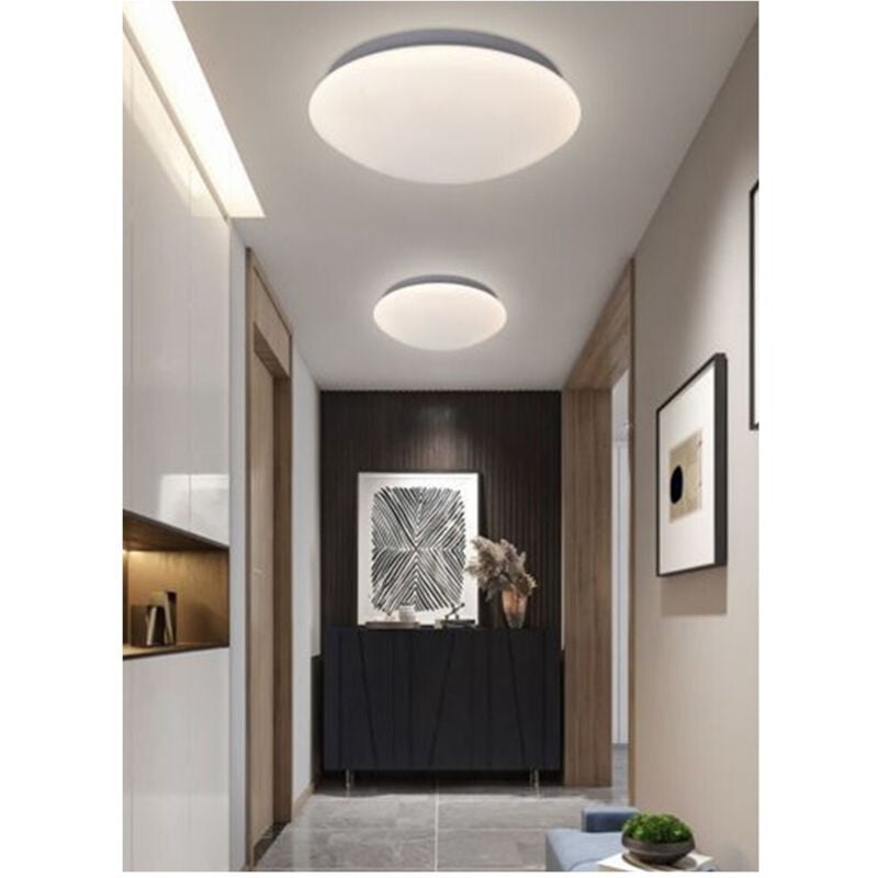 foto del prodotto trade shop traesio plafoniera tonda soffitto 18w metallo plastica ip20 luce 6500k 4000k 3000k c01 18 bianco naturale 