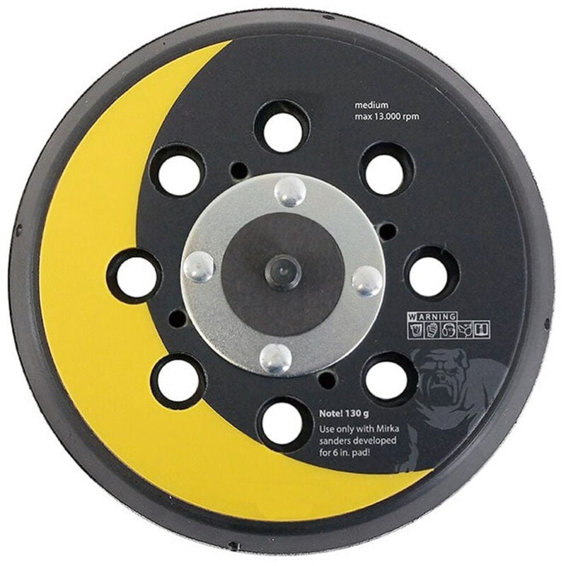 foto del prodotto trade shop traesio - platorello ø 150mm a strappo adattatore disco 6' attacco maschio 10mm -