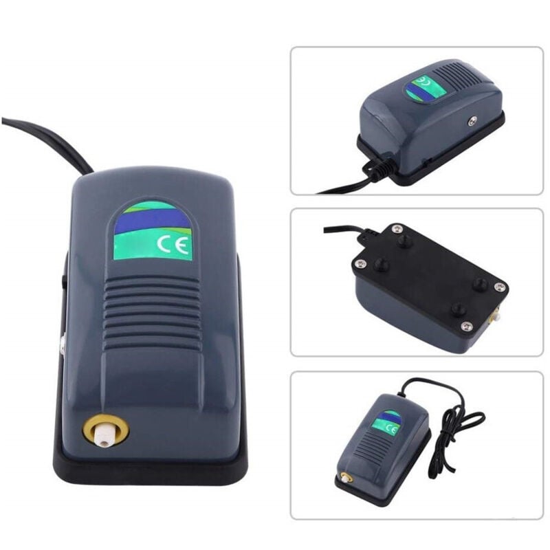 foto del prodotto trade shop traesio - pompa areatore aeratore dn-248 acquario 3w 3.5l min 0.02mpa 1 velocità -