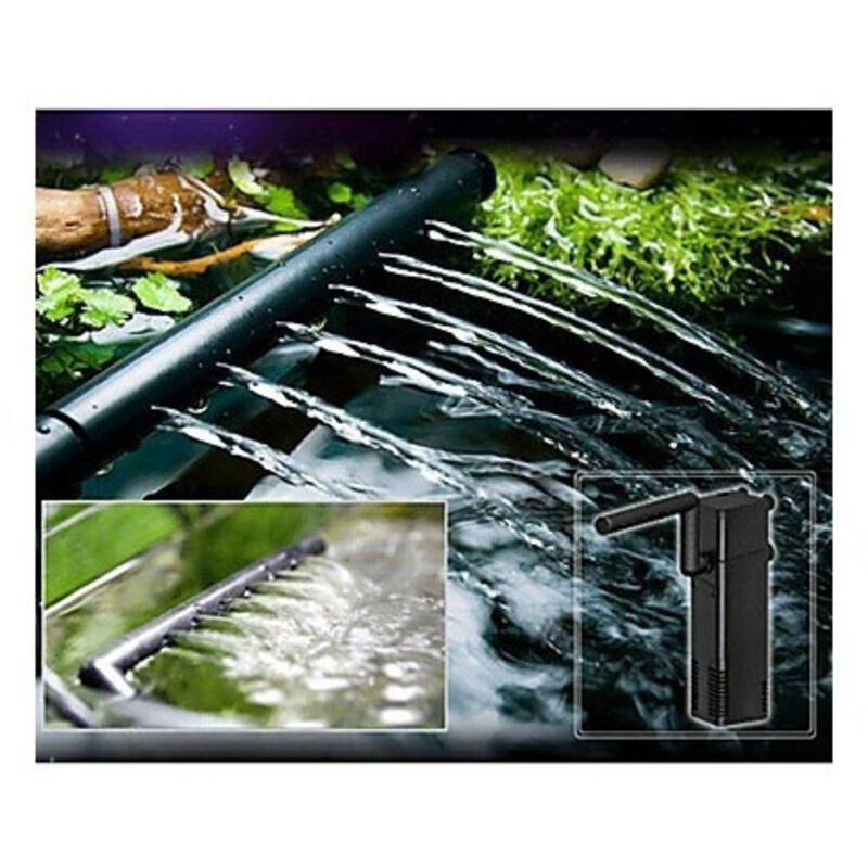 foto del prodotto trade shop traesio - pompa aria 780 acquario filtro interno sommergibile effetto cascata multi funzione 8w 650l/h -