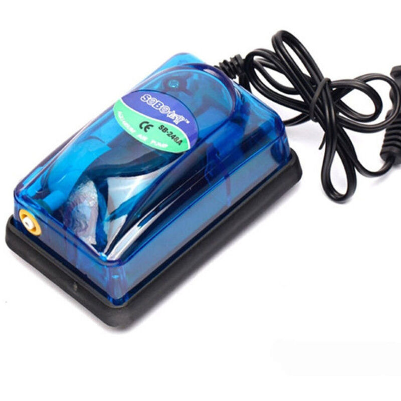 foto del prodotto trade shop traesio pompa aria areatore aeratore per acquario ossigenatore acqua 1 via 3,5 l min 3w 
