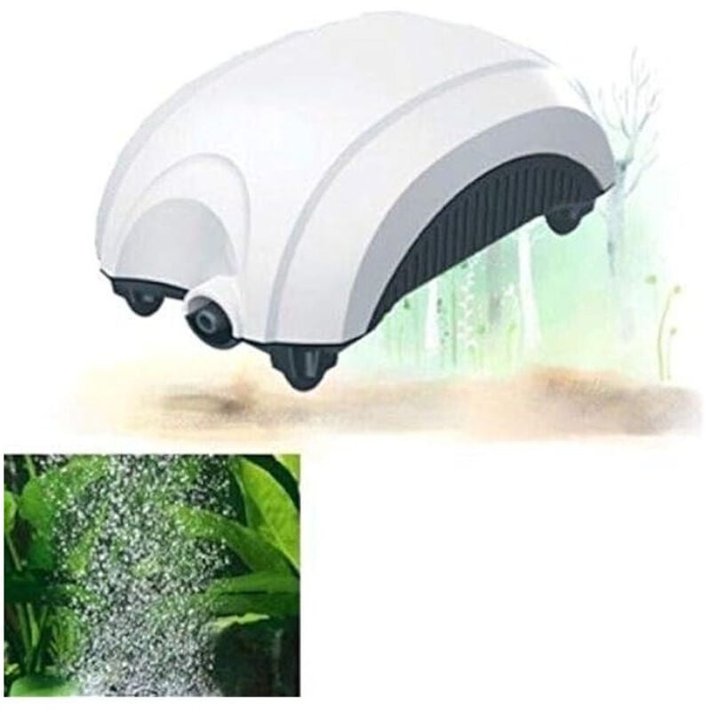 foto del prodotto trade shop traesio - pompa aria areatore aeratore per da acquario pesci 1.6 l/m esterna 1.5 w ap1688 -
