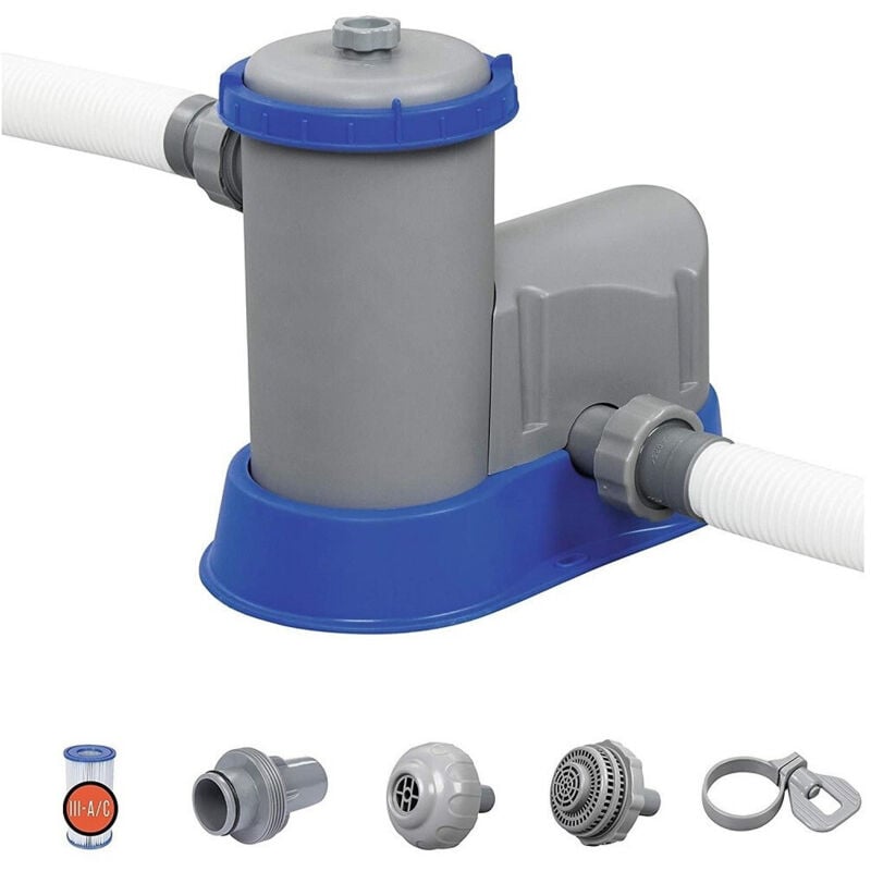 foto del prodotto trade shop traesio pompa di filtraggio a cartuccia tipo iii 5.678 l h per piscine fuori terra 58389 