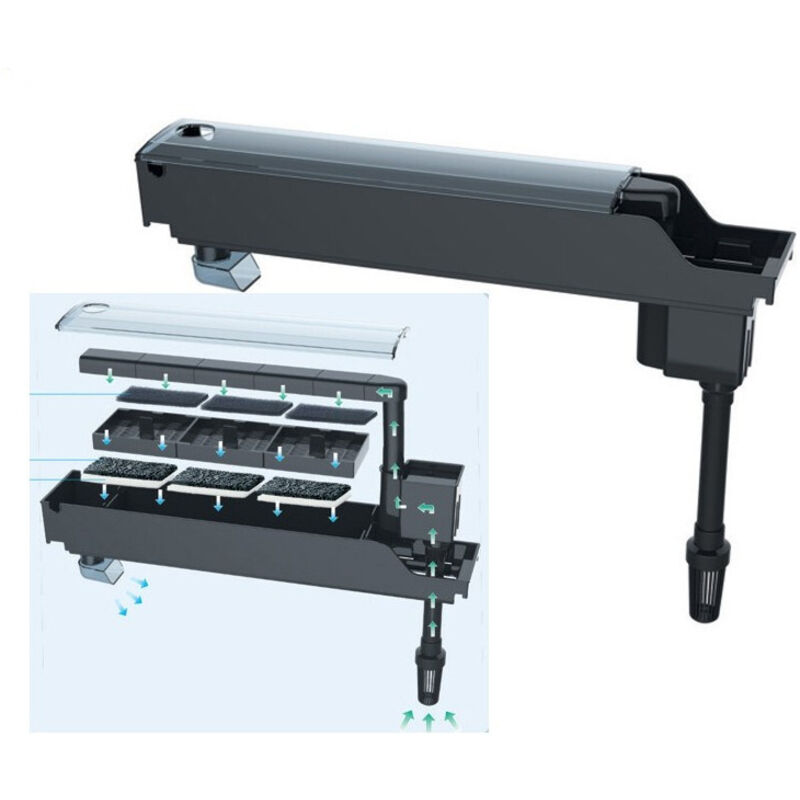 foto del prodotto trade shop traesio - pompa filtro esterno per acquario 7w 500l/h professionale pesci tartarughe gd400 -