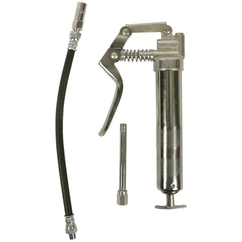 foto del prodotto trade shop traesio pompa ingrassatore pistola per grasso aria manuale 100ml 3000psi pompa manuale 
