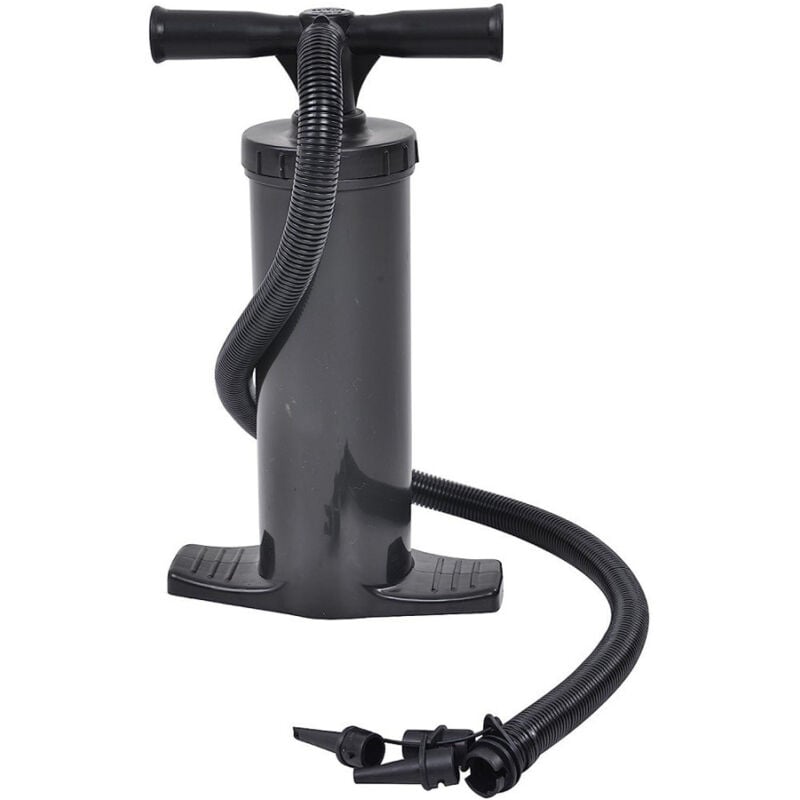 foto del prodotto trade shop traesio pompa manuale a doppia azione 38x22x10cm nero 2x1500cc con adattatori universali 
