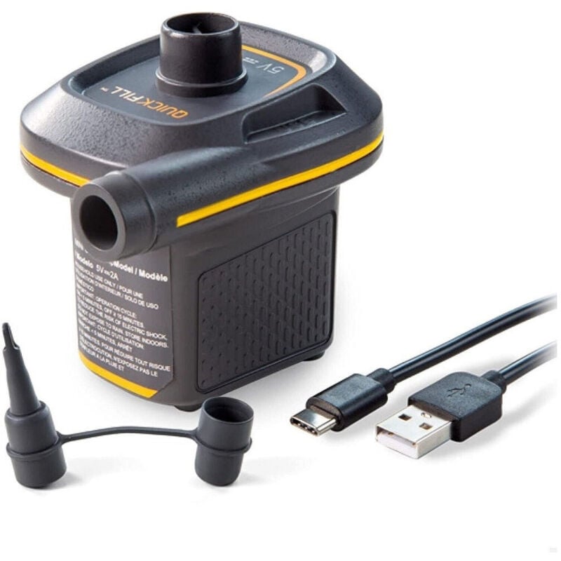 foto del prodotto trade shop traesio pompa mini usb 5 v elettrica uso interno esterno per gonfiabili con ugello 66635 
