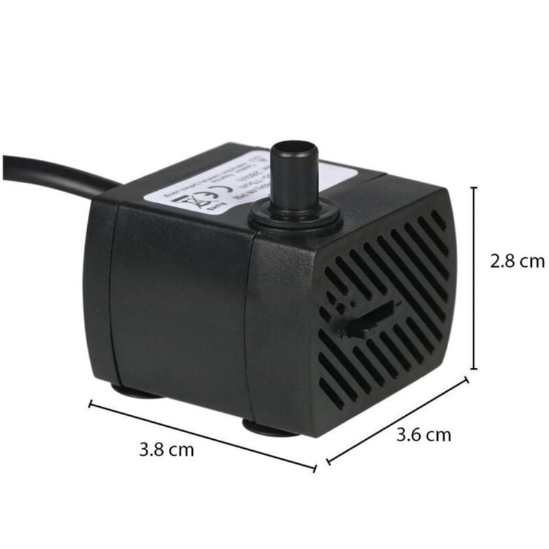 foto del prodotto trade shop traesio pompa sommergibile dn3100 acquario 3w 0.5mt multi funzione 250l h immergibile 