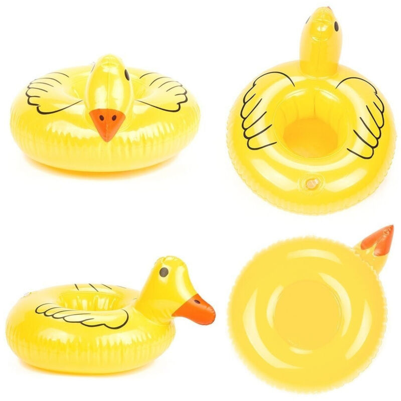 foto del prodotto trade shop traesio porta bicchiere papera gonfiabile galleggiante mare piscina paperella bicchiere 