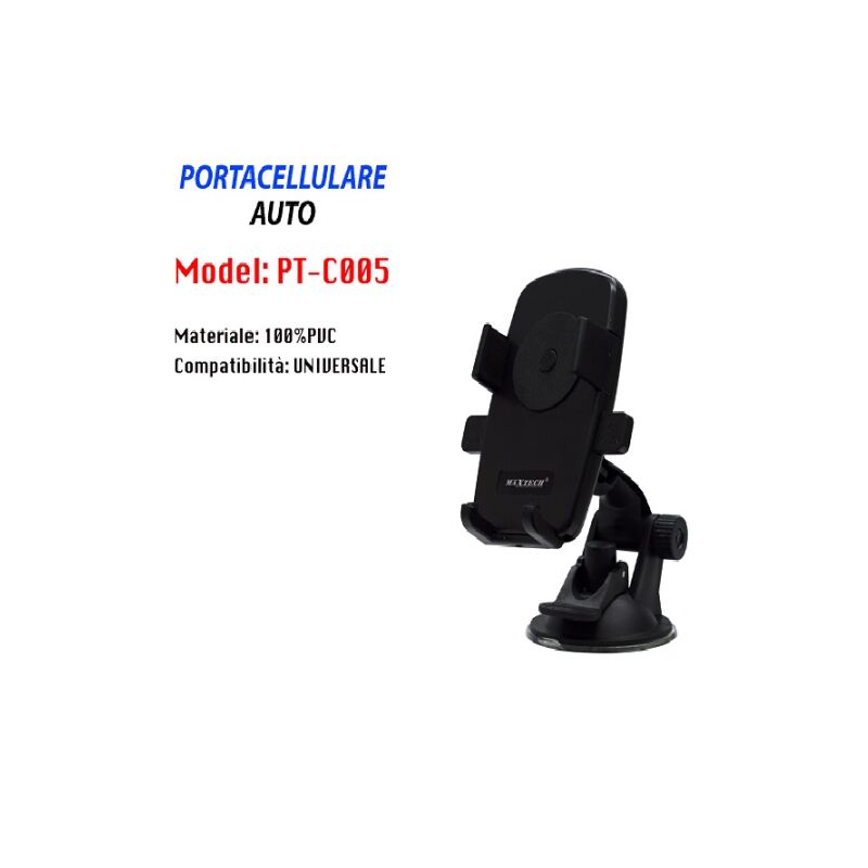 foto del prodotto trade shop traesio porta cellulare per smartphone tablet navigatore universale da auto pt c005 