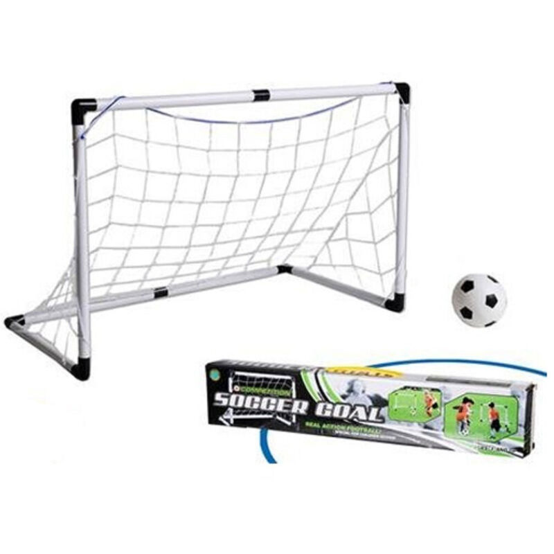 foto del prodotto trade shop traesio porta da calcio con pallone da gioco allenamento rigori 128 x 66 x 52 cm sport 