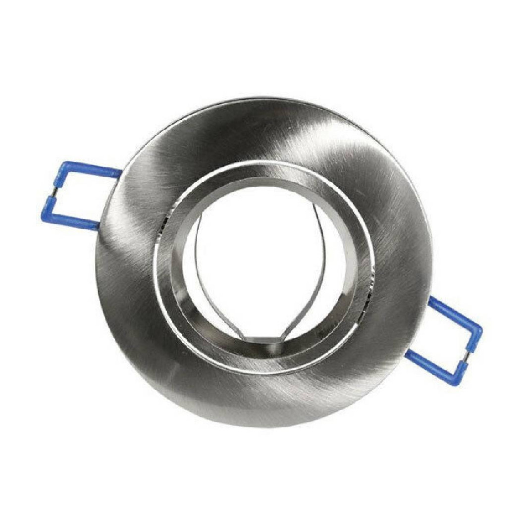 foto del prodotto trade shop traesio porta faretto da incasso tondo supporto faretti portafaretto controsoffitto p12 argento