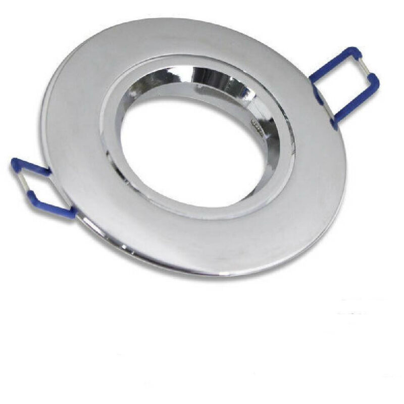 foto del prodotto trade shop traesio - porta faretto da incasso tondo supporto faretti portafaretto controsoffitto p12 - argetno lucido