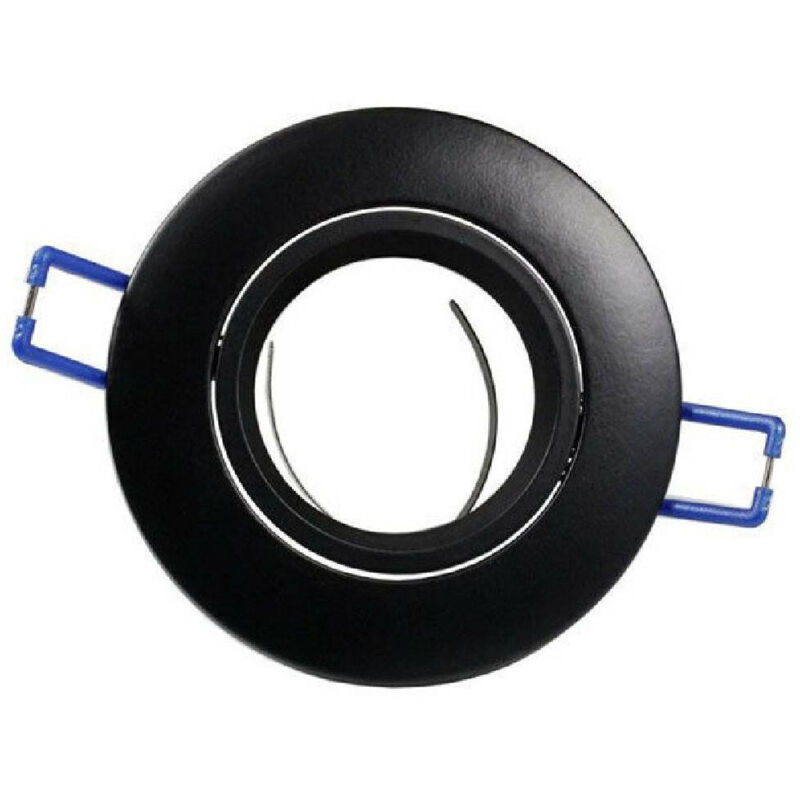 foto del prodotto trade shop traesio porta faretto da incasso tondo supporto faretti portafaretto controsoffitto p12 nero