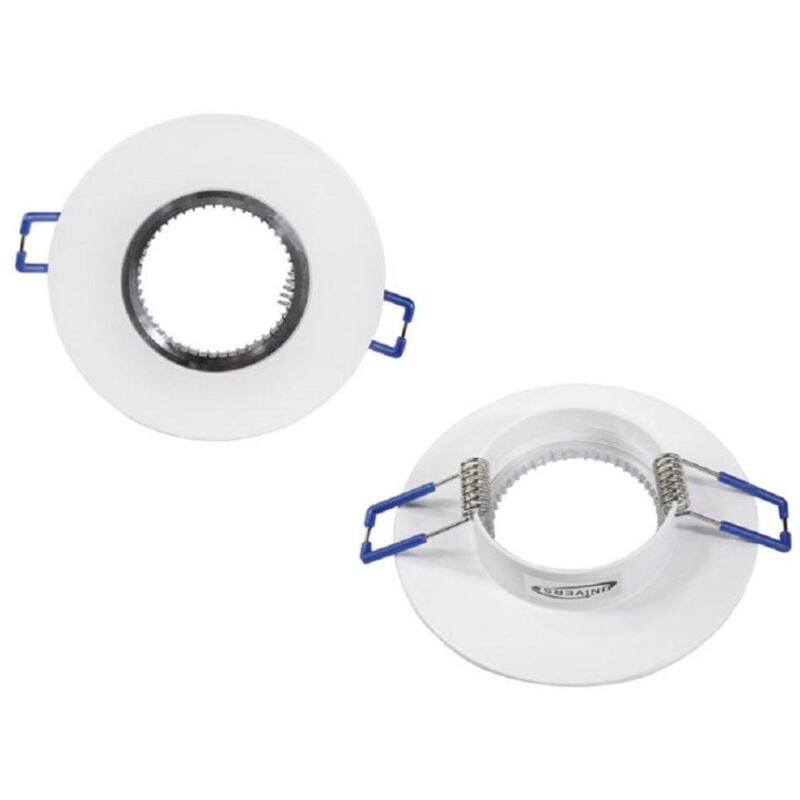 foto del prodotto trade shop traesio porta faretto da incasso tondo supporto per faretti luci portafaretto rotondo p7 bianco