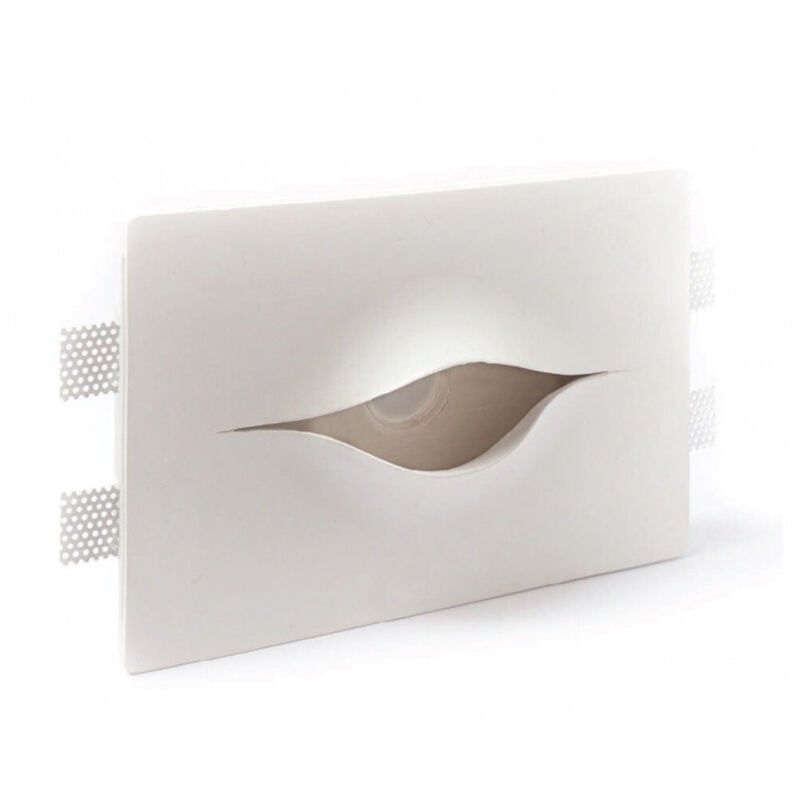 foto del prodotto trade shop traesio - porta faretto gu10 a incasso in gesso occhio osiride verniciabile a scomparsa csf 150 -