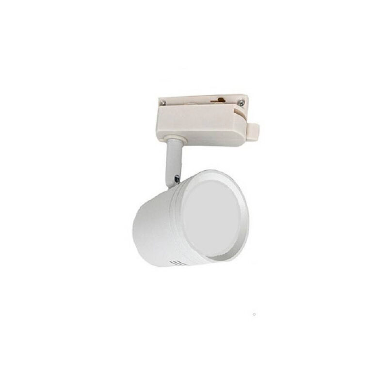 foto del prodotto trade shop traesio porta faretto gu10 per binario faro proiettore per soffitto orientabile p26 gu10 bianco