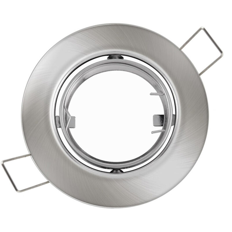 foto del prodotto trade shop - traesio - porta faretto portafaretto supporto orientabile incasso gu10 mr16 satinato -