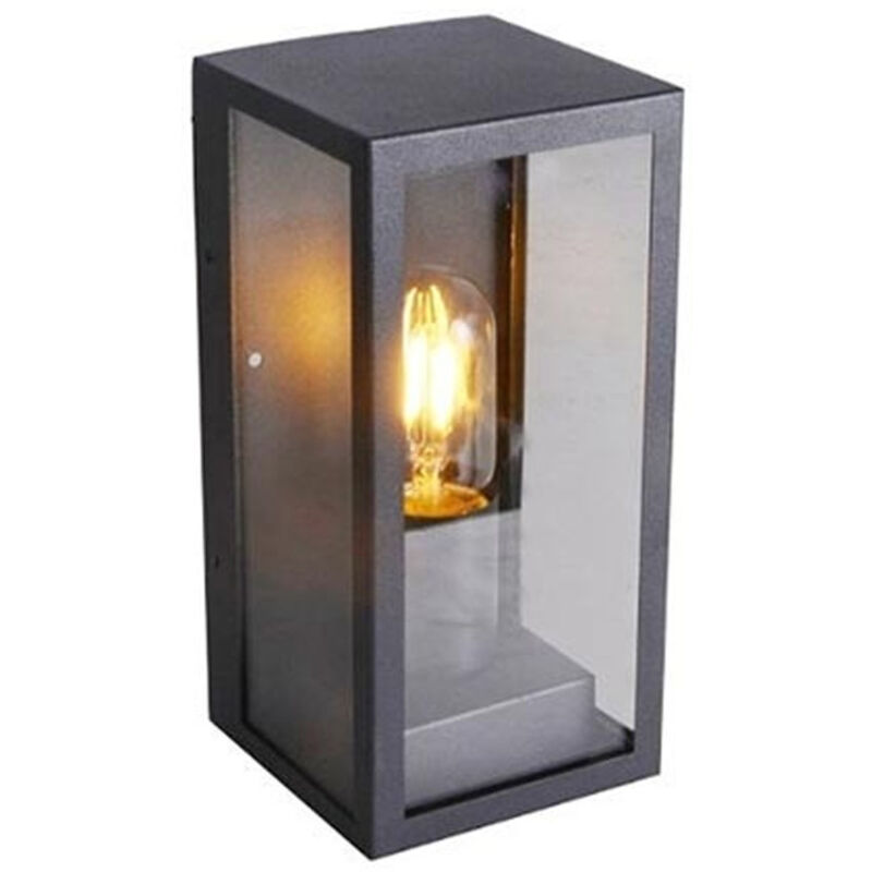 foto del prodotto trade shop traesio porta lampada esterno vetro vt8517 grigio matto e27 ip44 retro illuminazione 