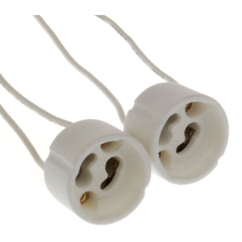 foto del prodotto trade shop traesio porta lampada soket per lampade gu10 portalampade 230v con cavetto 15cm 