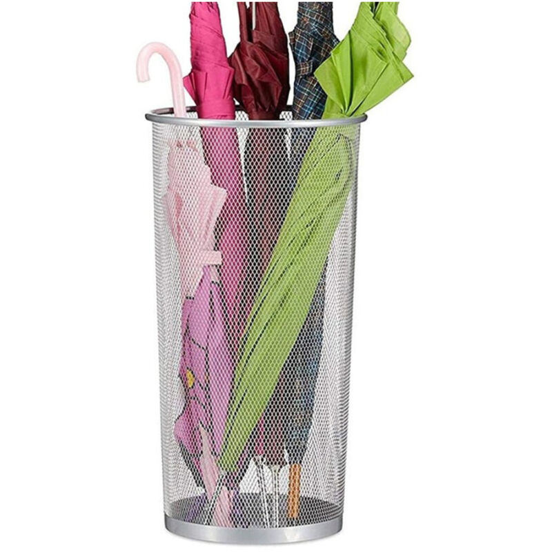 foto del prodotto trade shop traesio porta ombrelli fatigati cestino traforato in metallo per casa e ufficio 27x50 cm 