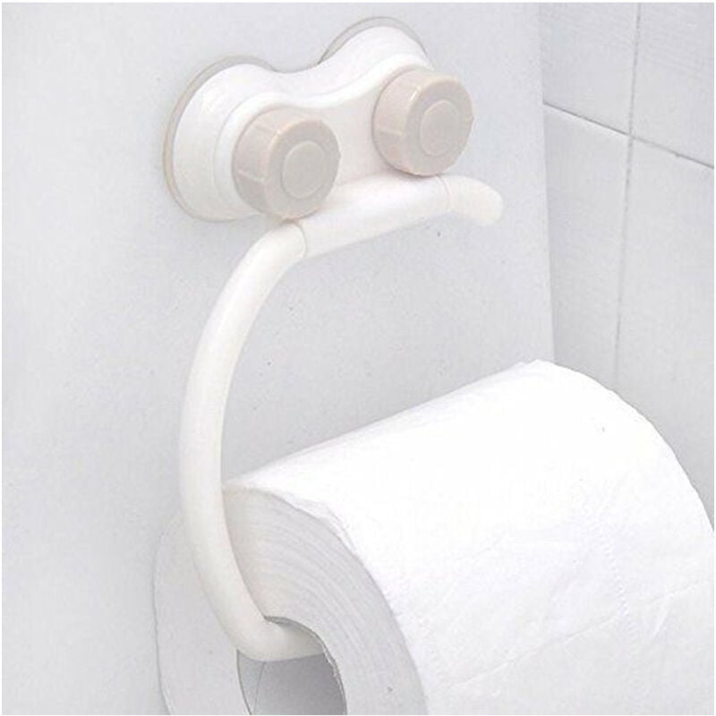 foto del prodotto trade shop traesio porta rotolo portarotolo carta igienica accessorio bagno con attacco a ventosa 