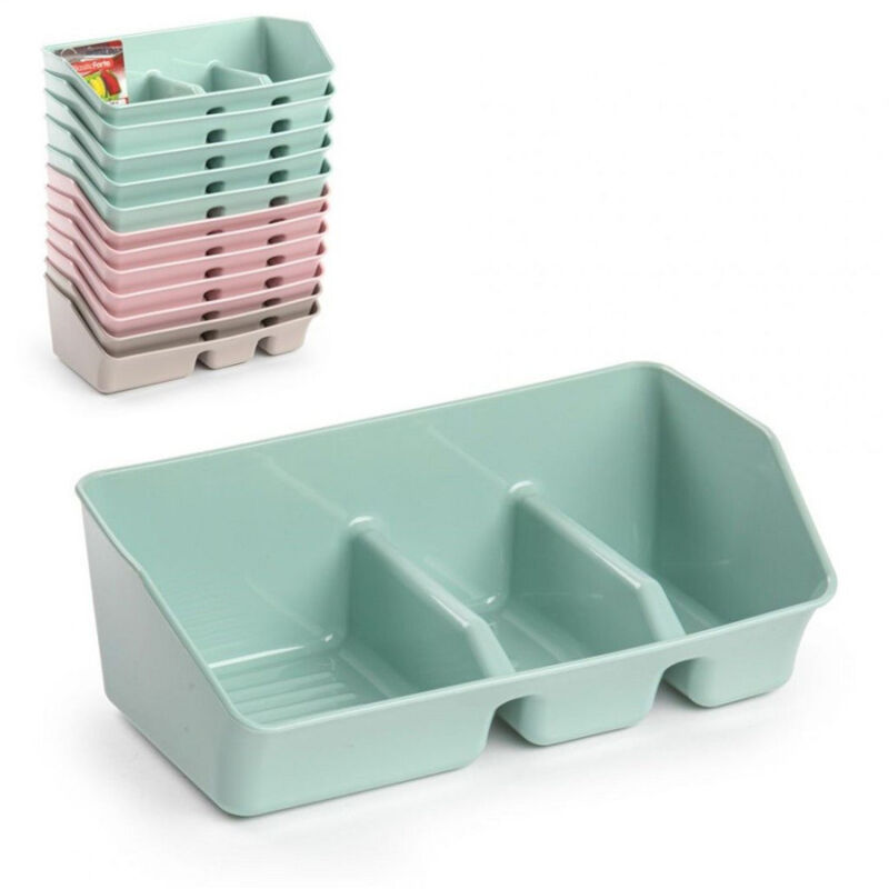 foto del prodotto trade shop traesio porta spugne 3 scomparti porta accessori lavandino organizer salvaspazio 112581a 