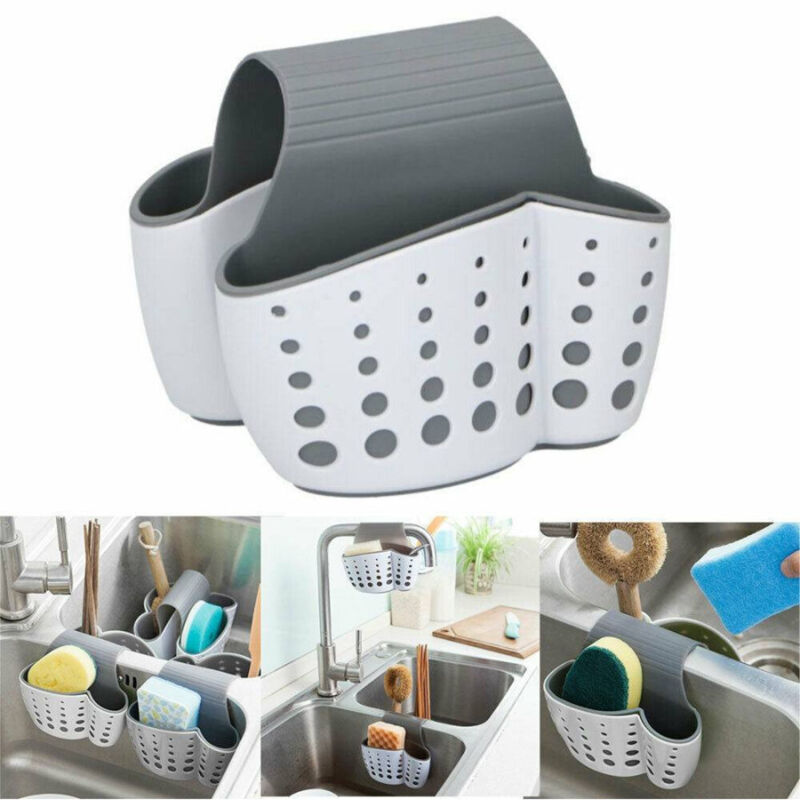 foto del prodotto trade shop traesio porta spugne organizzatore portaoggetti lavello cucina salvaspazio 2 scomparti 