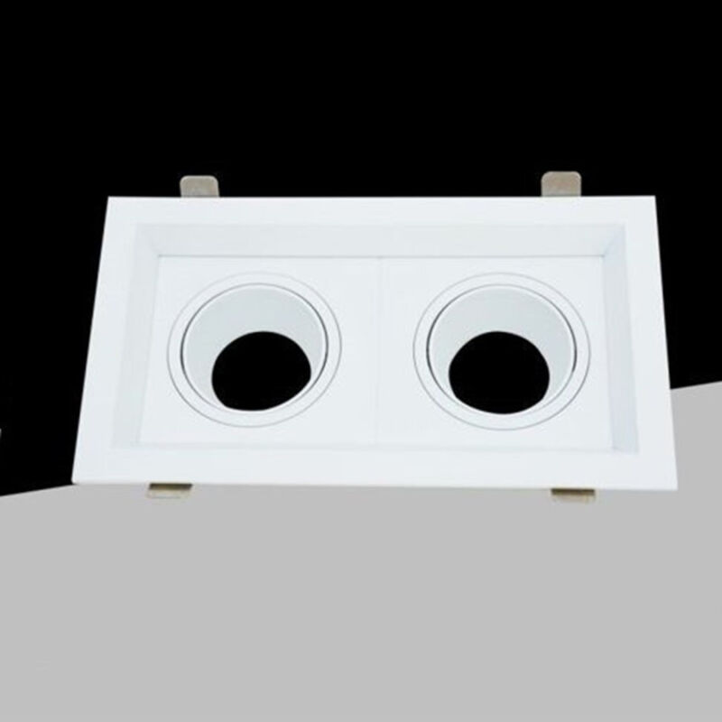 foto del prodotto trade shop traesio portafaretto doppio orientabile incasso bianco per lampadine gu10 gu5.3 p33 b2 