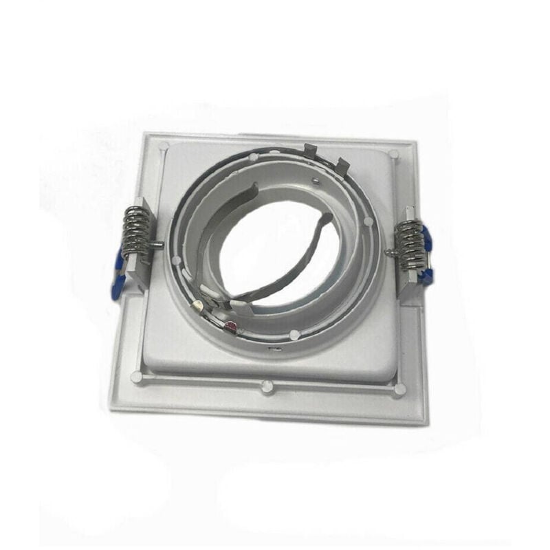 foto del prodotto trade shop traesio portafaretto incasso quadrato acciaio p23 orientabile supporto faretto porta faretti bianco
