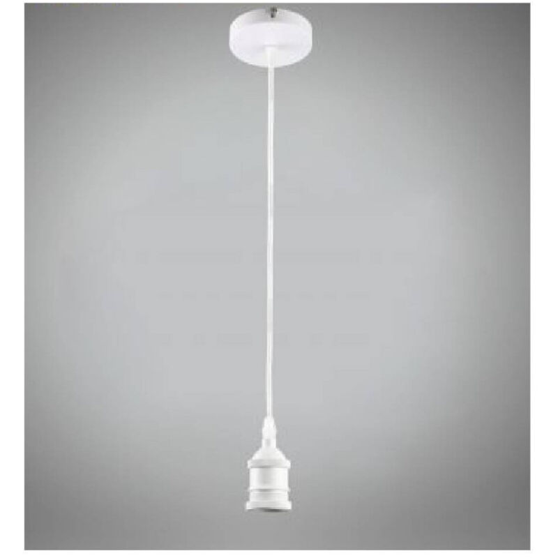 foto del prodotto trade shop traesio portalampada a sospensione cavo in corda 2 mt per lampadine e27 bianco e27 2m b 