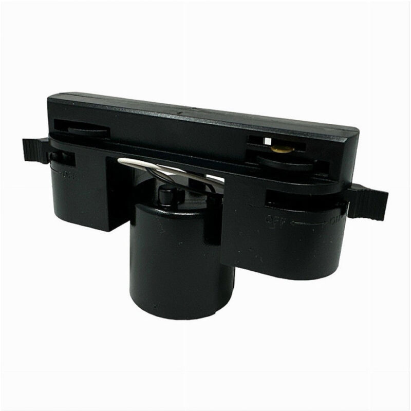 foto del prodotto trade shop traesio portalampada per binario monofase connettore lampadine e27 adattatore pista e27 nero