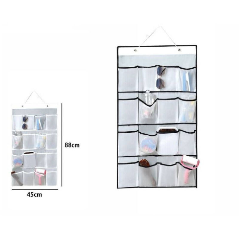 foto del prodotto trade shop traesio portaoggetti organizer appendere parete 16 tasche in tessuto bagno camera 69593 