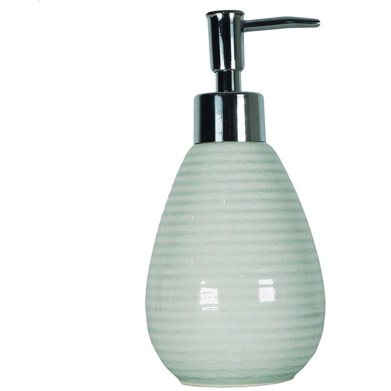 foto del prodotto trade shop traesio portasapone porta sapone cilindrico bianco 10334 trama righe ceramica sapone 