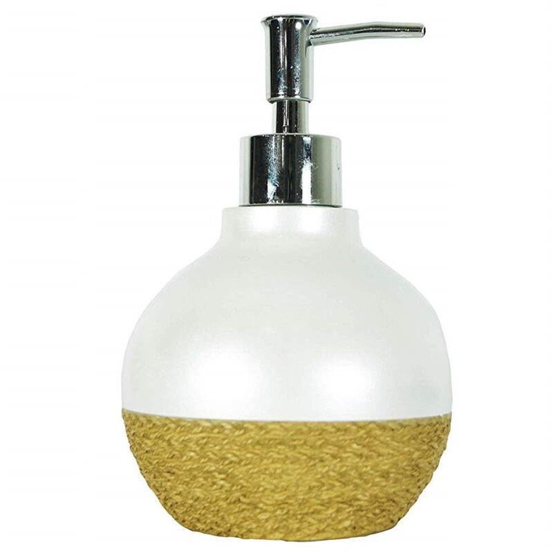 foto del prodotto trade shop traesio portasapone sferico bianco perla porta sapone 10375 dispenser sapone 