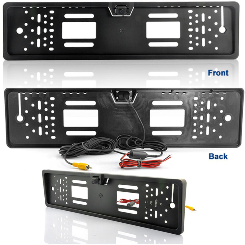 foto del prodotto trade shop traesio portatarga con telecamera retromarcia auto retrocamera 4 led 170 visione notte 