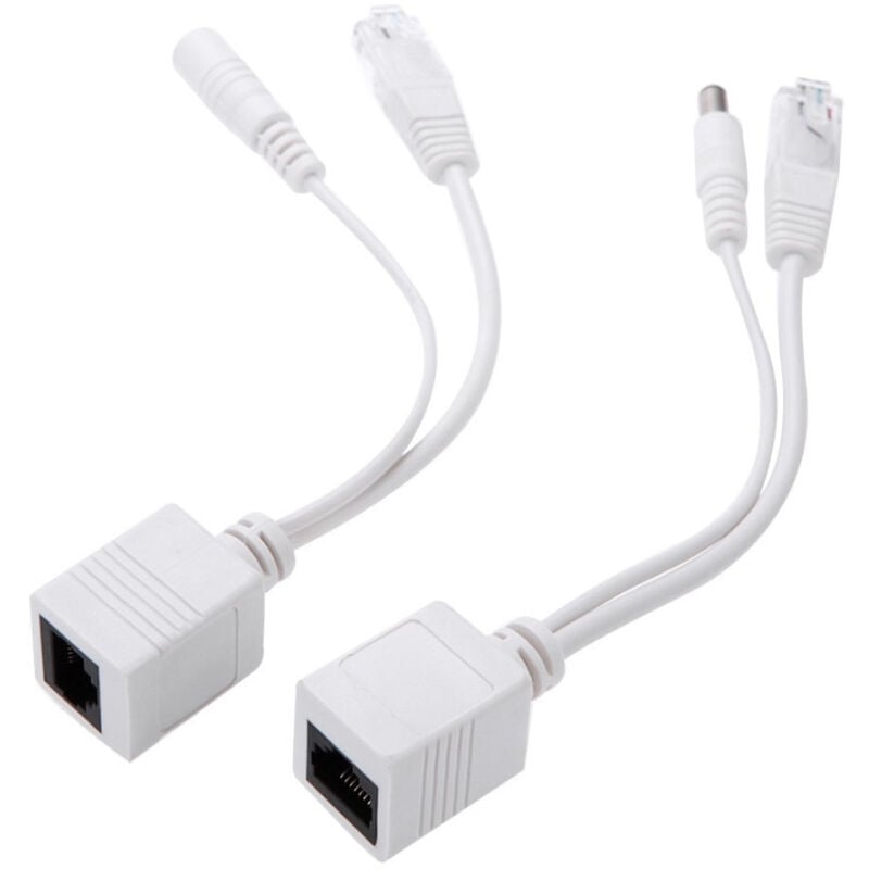 foto del prodotto trade shop traesio power over ethernet adattatore iniettore estrattore passivo poe kit cavo cat5 