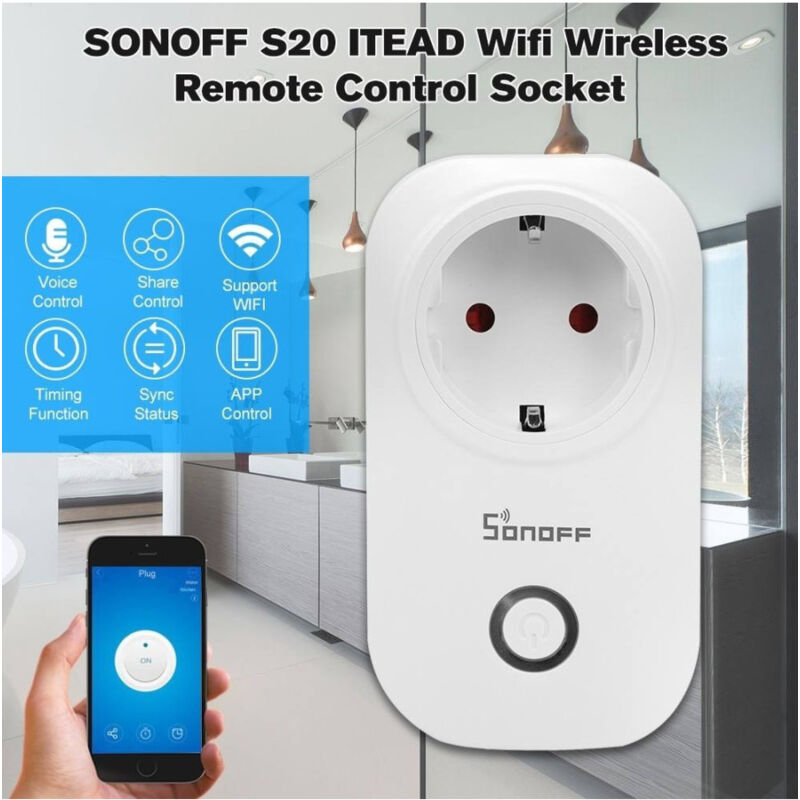 foto del prodotto trade shop traesio presa di corrente intelligente controllabile con il wifi smart power plug 