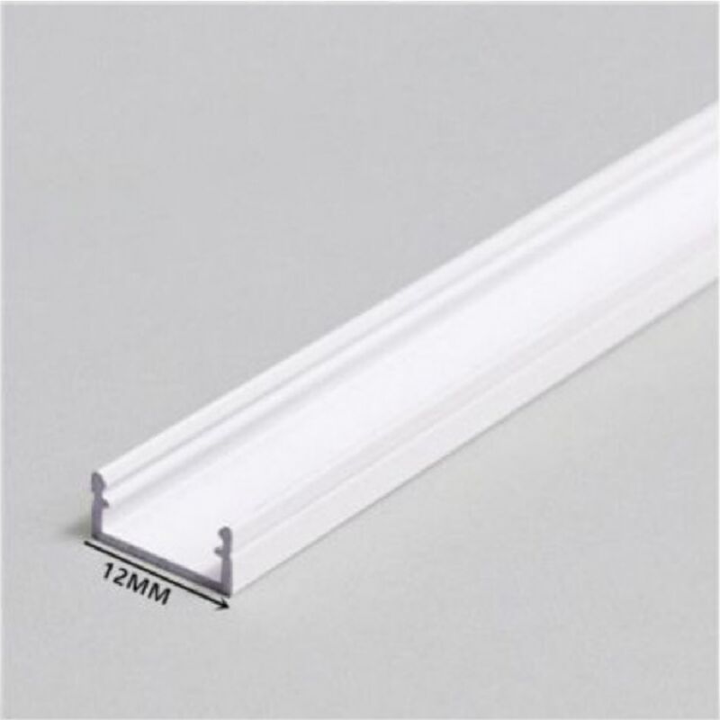 foto del prodotto trade shop traesio profilo in alluminio da 1mt incasso senza copertura per strip led strisce al12mm 
