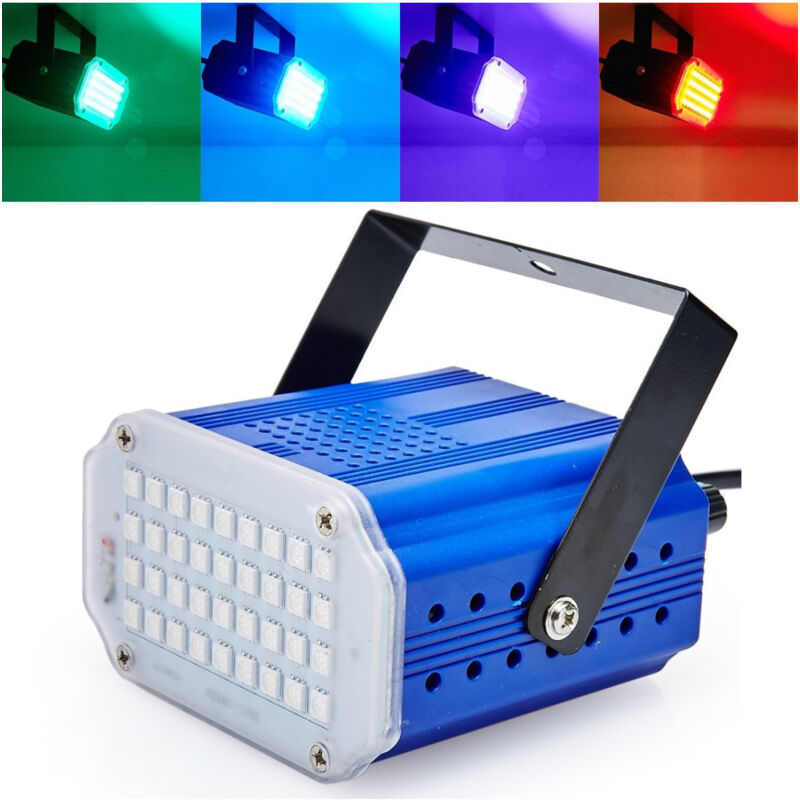 foto del prodotto trade shop traesio proiettore faro effetto strobo led luce bianca controllo musicale regolabile 