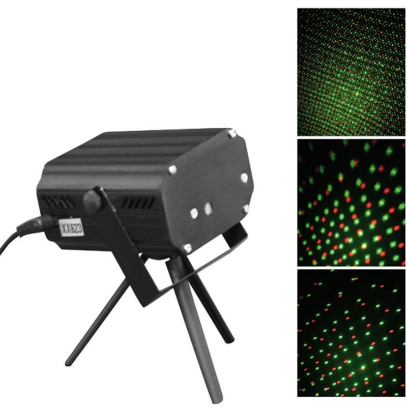 foto del prodotto trade shop traesio proiettore laser pattern puntini colori rosso e verde uso interno distanza 5 mt 