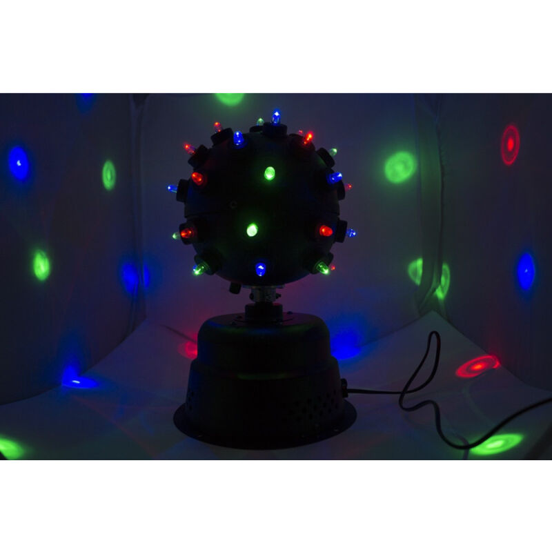 foto del prodotto trade shop traesio proiettore luci ed effetti led discoteca dj rgb a sfera multicolore rotante 220v 