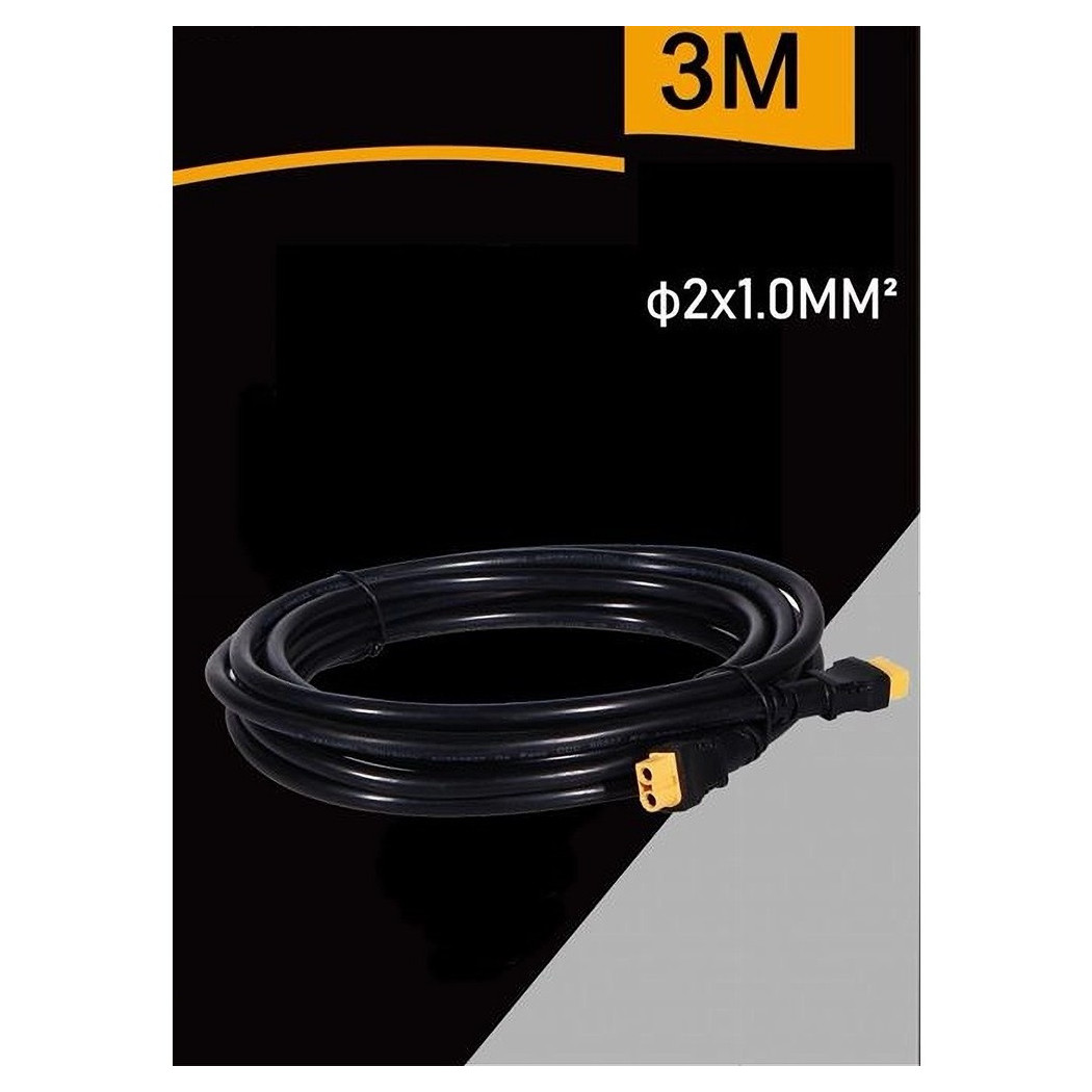 foto del prodotto trade shop traesio prolunga cavo 3 metri per faro faretto solare connettore di giunzione ip65 cv 3m 
