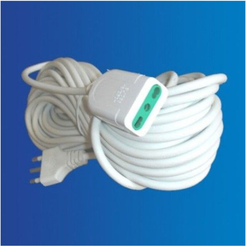foto del prodotto trade shop traesio prolunga corrente elettrica cavo 15 metri 220v bipasso spina italiana presa 